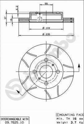 Brembo 09.7825.75 - Kočioni disk www.molydon.hr