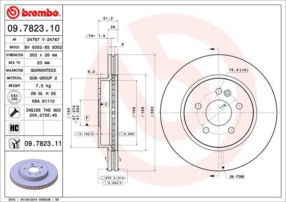 Brembo 09.7823.10 - Kočioni disk www.molydon.hr