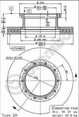 Brembo 09.7380.20 - Kočioni disk www.molydon.hr