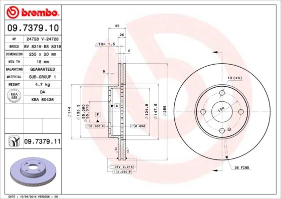 Brembo 09.7379.10 - Kočioni disk www.molydon.hr