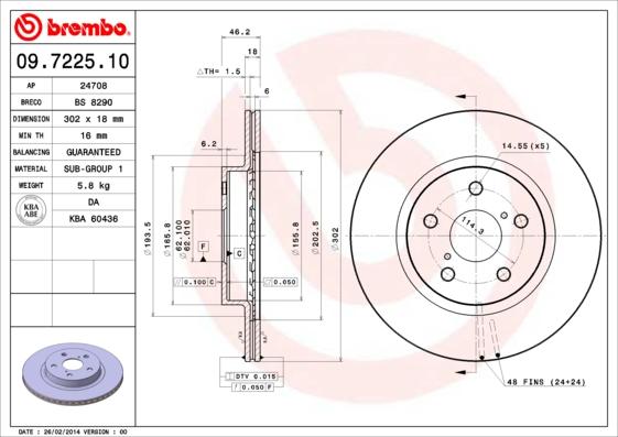 Brembo 09.7225.10 - Kočioni disk www.molydon.hr