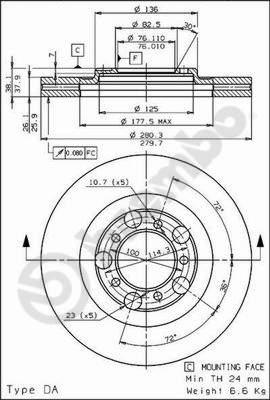 Brembo 09.7791.10 - Kočioni disk www.molydon.hr