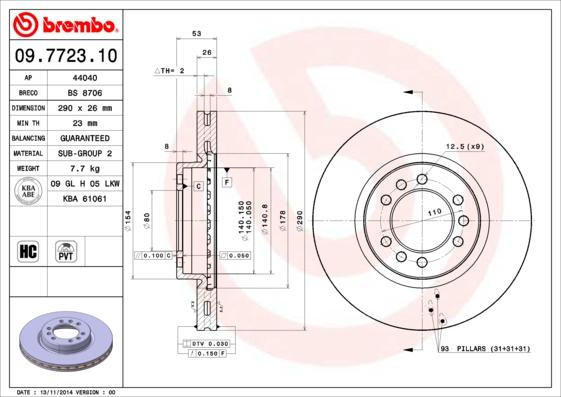 Brembo 09.7723.10 - Kočioni disk www.molydon.hr