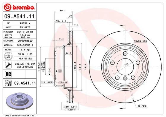 Brembo 09.A541.11 - Kočioni disk www.molydon.hr