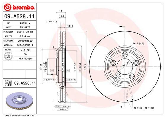 Brembo 09.A528.11 - Kočioni disk www.molydon.hr