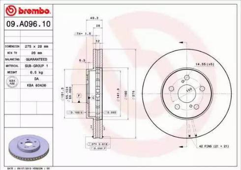 Brembo 09A09610 - Kočioni disk www.molydon.hr