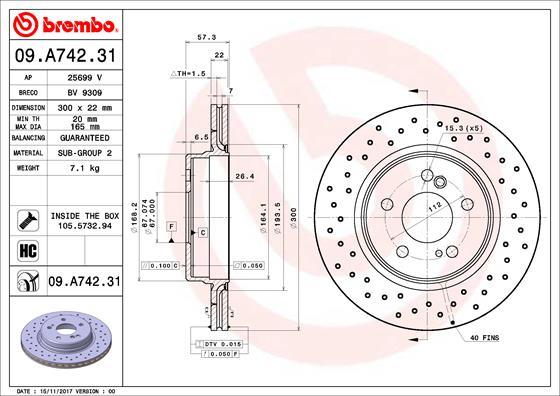 Brembo 09.A742.31 - Kočioni disk www.molydon.hr