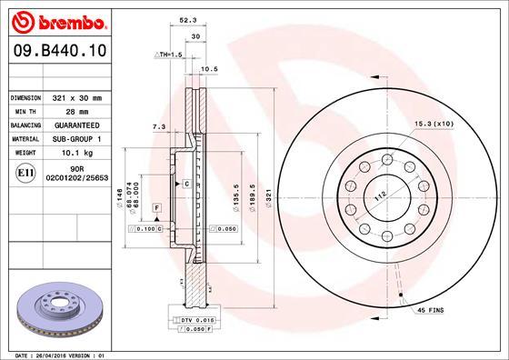 Brembo 09.B440.10 - Kočioni disk www.molydon.hr