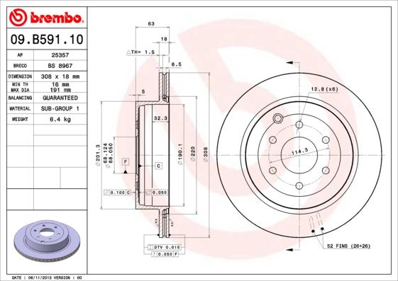 Brembo 09.B591.10 - Kočioni disk www.molydon.hr