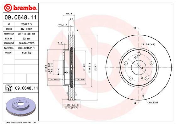 Brembo 09.C648.11 - Kočioni disk www.molydon.hr