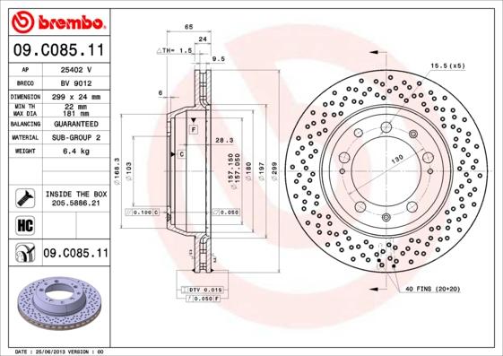 Brembo 09.C085.11 - Kočioni disk www.molydon.hr