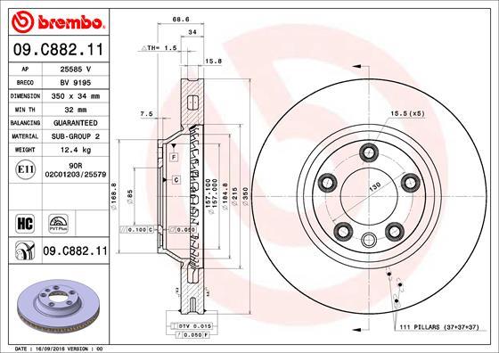 Brembo 09.C882.11 - Kočioni disk www.molydon.hr