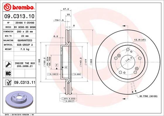 Brembo 09.C313.11 - Kočioni disk www.molydon.hr