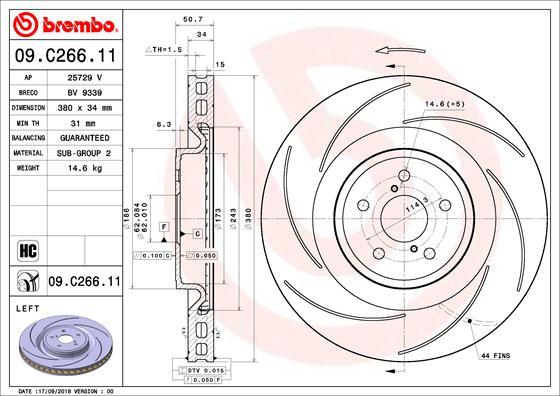 Brembo 09.C266.11 - Kočioni disk www.molydon.hr