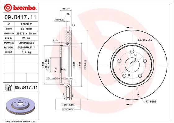 Brembo 09.D417.11 - Kočioni disk www.molydon.hr