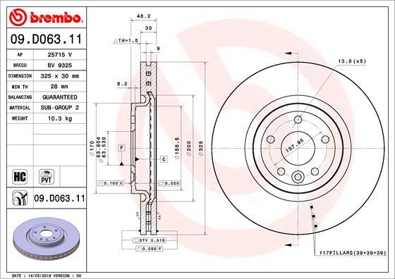 Brembo 09.D063.11 - Kočioni disk www.molydon.hr