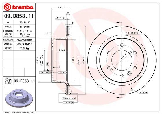 Brembo 09.D853.11 - Kočioni disk www.molydon.hr