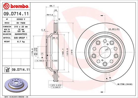 Brembo 09.D714.11 - Kočioni disk www.molydon.hr