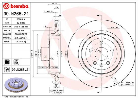 Brembo 09.N266.21 - Kočioni disk www.molydon.hr