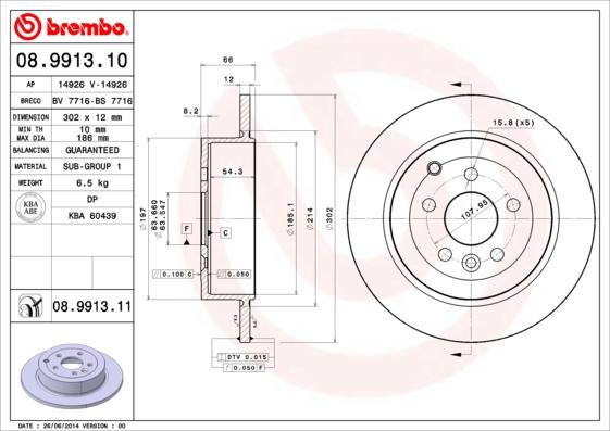 Brembo 08.9913.10 - Kočioni disk www.molydon.hr