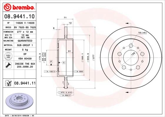 Brembo 08.9441.10 - Kočioni disk www.molydon.hr