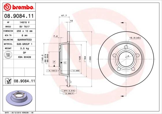 Brembo 08.9084.11 - Kočioni disk www.molydon.hr