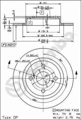 Brembo 08.9180.10 - Kočioni disk www.molydon.hr