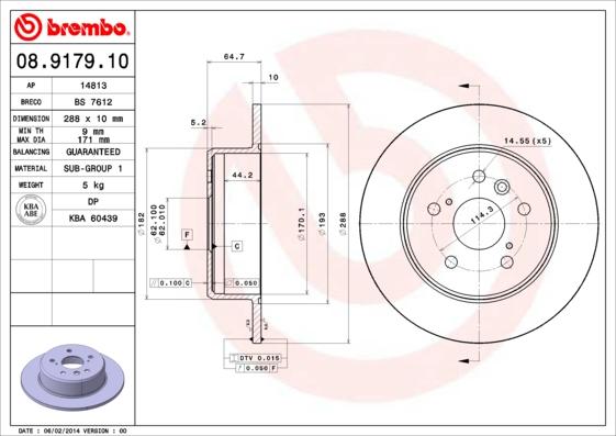 Brembo 08.9179.10 - Kočioni disk www.molydon.hr