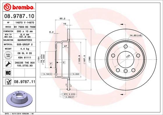 Brembo 08.9787.10 - Kočioni disk www.molydon.hr