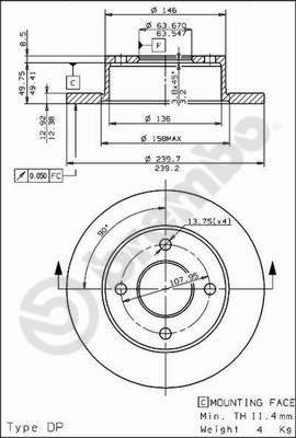 Brembo 08.4946.20 - Kočioni disk www.molydon.hr