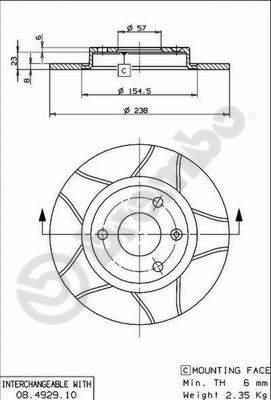 Brembo 08.4929.75 - Kočioni disk www.molydon.hr