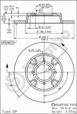 Brembo 08.4413.10 - Kočioni disk www.molydon.hr