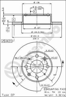 Brembo 08.4423.20 - Kočioni disk www.molydon.hr