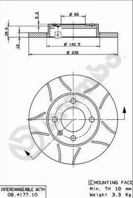 Brembo 08.4177.75 - Kočioni disk www.molydon.hr