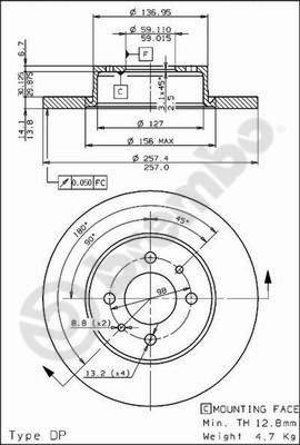 Brembo 08.4878.10 - Kočioni disk www.molydon.hr