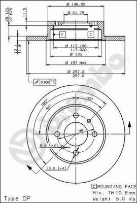 Brembo 08.4365.10 - Kočioni disk www.molydon.hr