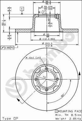 Brembo 08.4334.10 - Kočioni disk www.molydon.hr