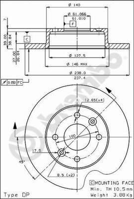 Brembo 08.4284.20 - Kočioni disk www.molydon.hr