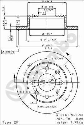 Brembo 08.4283.20 - Kočioni disk www.molydon.hr