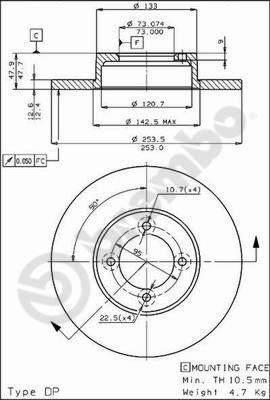 Brembo 08.4752.10 - Kočioni disk www.molydon.hr