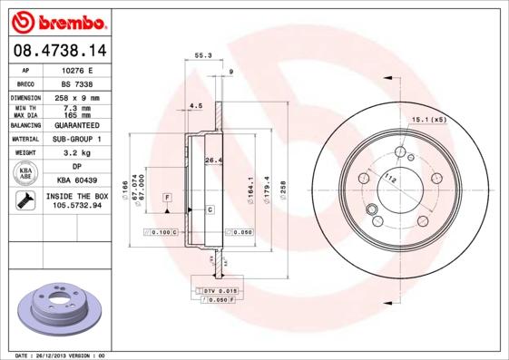 Brembo 08.4738.14 - Kočioni disk www.molydon.hr