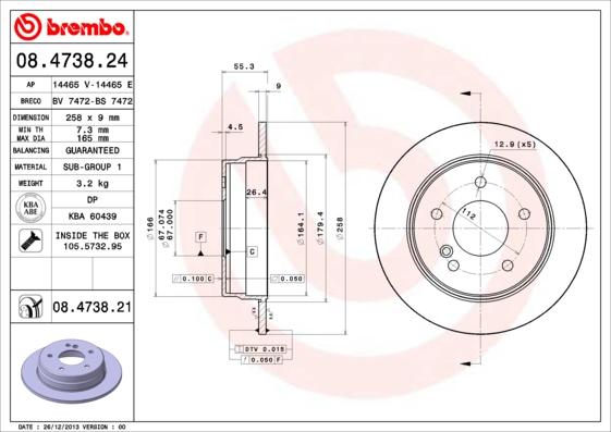 Brembo 08.4738.21 - Kočioni disk www.molydon.hr