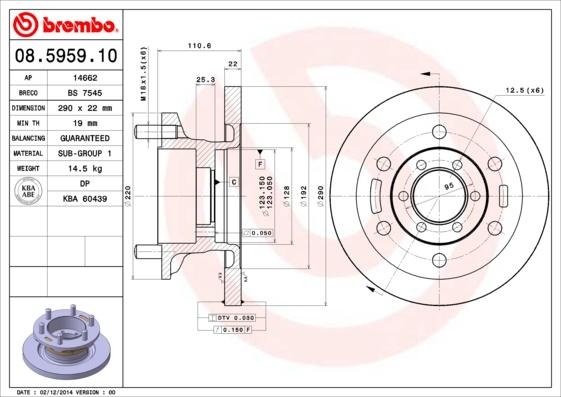 Brembo 08.5959.10 - Kočioni disk www.molydon.hr