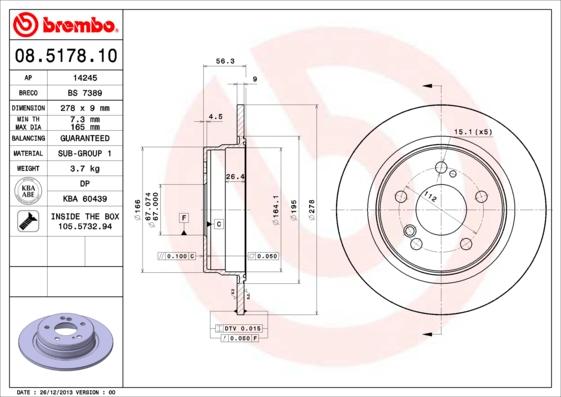 Brembo 08.5178.10 - Kočioni disk www.molydon.hr