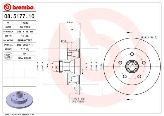 Brembo 08.5177.10 - Kočioni disk www.molydon.hr