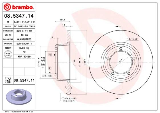 Brembo 08.5347.14 - Kočioni disk www.molydon.hr