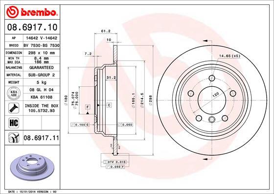 Brembo 08.6917.10 - Kočioni disk www.molydon.hr