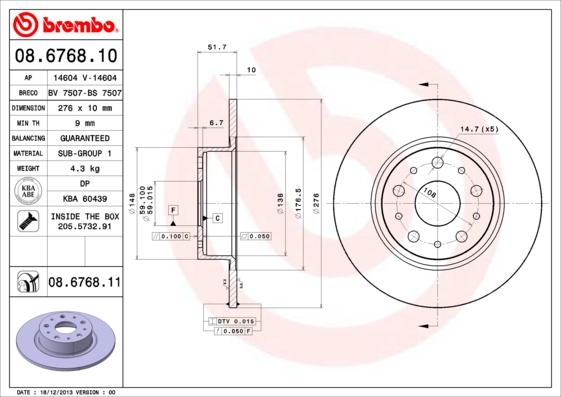 Brembo 08.6768.10 - Kočioni disk www.molydon.hr