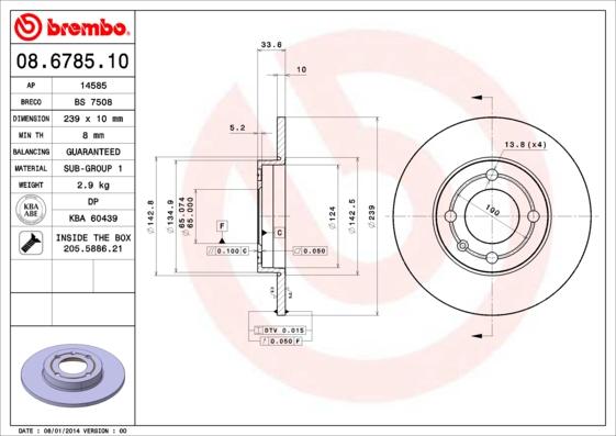 Brembo 08.6785.10 - Kočioni disk www.molydon.hr