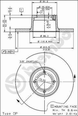 Brembo 08.1980.20 - Kočioni disk www.molydon.hr